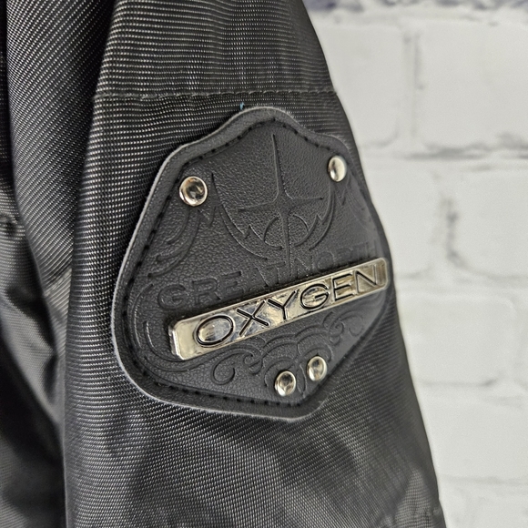 OXYGEN | leather & fur accent down/feather fill quilted jacket - Picture 3 of 13